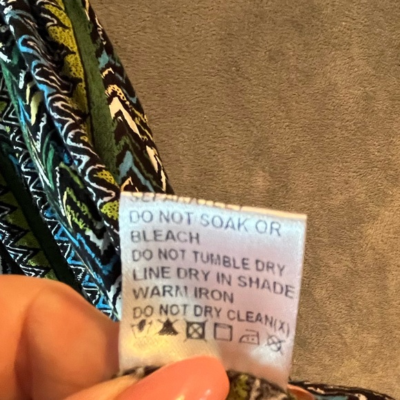 Papillon Black and Green Chevron Mini Dress Fit to Flair Party Casual Business - Picture 7 of 7